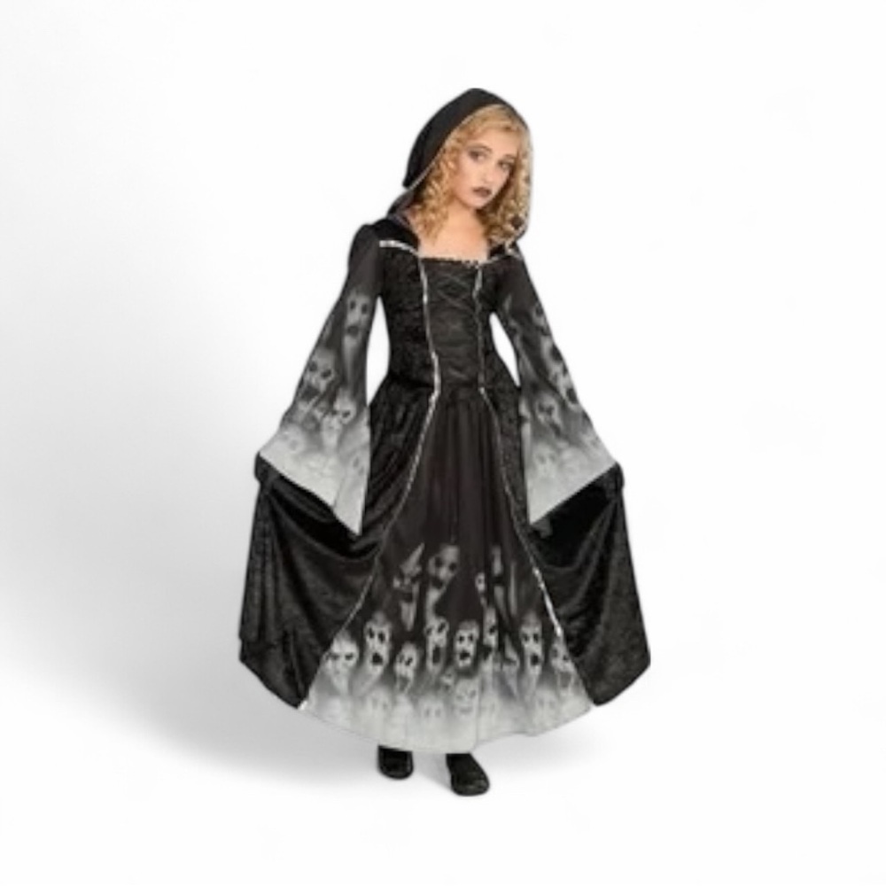 Spirit Halloween Forsaken Souls Costume Girls L 12-14 Gothic Witch Dress